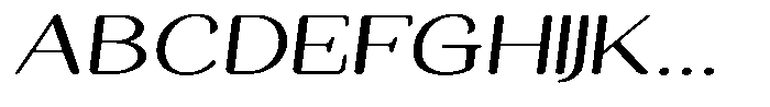 Seghan Elegant Round Light Extra Expanded Slant Font UPPERCASE