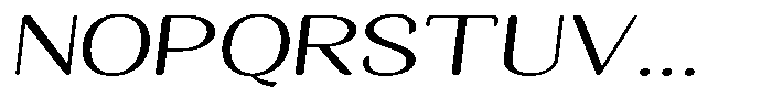 Seghan Elegant Round Light Extra Expanded Slant Font UPPERCASE