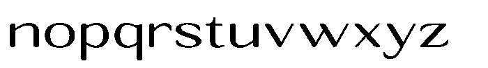Seghan Elegant Round Light Extra Expanded Font LOWERCASE