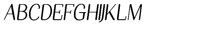 Seghan Elegant Round Light Semi Condensed Slant Font UPPERCASE