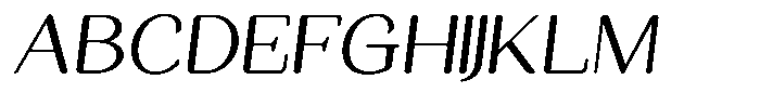 Seghan Elegant Round Light Semi Expanded Slant Font UPPERCASE