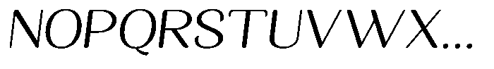 Seghan Elegant Round Light Semi Expanded Slant Font UPPERCASE