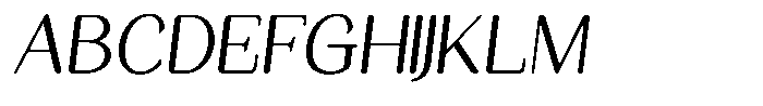 Seghan Elegant Round Light Slant Font UPPERCASE