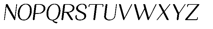 Seghan Elegant Round Light Slant Font UPPERCASE