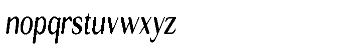 Seghan Elegant Round Medium Condensed Slant Font LOWERCASE