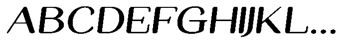 Seghan Elegant Round Medium Expanded Slant Font UPPERCASE