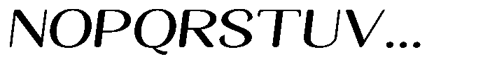 Seghan Elegant Round Medium Expanded Slant Font UPPERCASE
