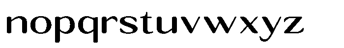 Seghan Elegant Round Medium Expanded Font LOWERCASE