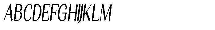 Seghan Elegant Round Medium Extra Condensed Slant Font UPPERCASE