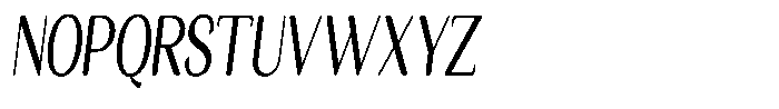 Seghan Elegant Round Medium Extra Condensed Slant Font UPPERCASE