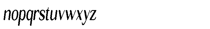 Seghan Elegant Round Medium Extra Condensed Slant Font LOWERCASE