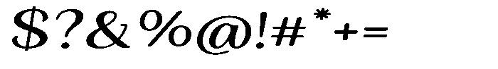 Seghan Elegant Round Medium Extra Expanded Slant Font OTHER CHARS