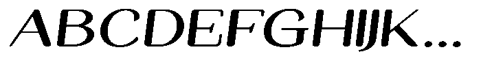 Seghan Elegant Round Medium Extra Expanded Slant Font UPPERCASE