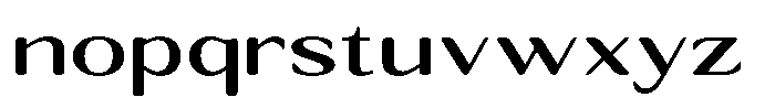Seghan Elegant Round Medium Extra Expanded Font LOWERCASE