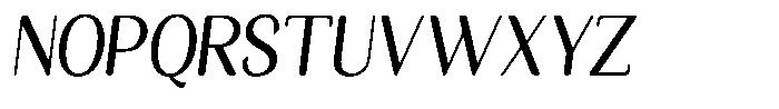 Seghan Elegant Round Medium Semi Condensed Slant Font UPPERCASE