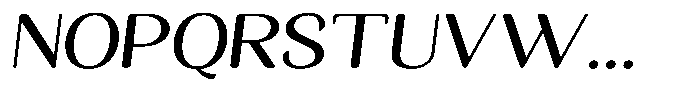 Seghan Elegant Round Medium Semi Expanded Slant Font UPPERCASE