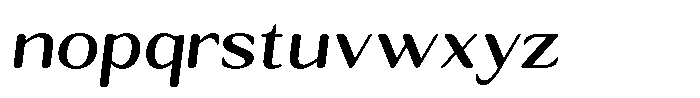 Seghan Elegant Round Medium Semi Expanded Slant Font LOWERCASE
