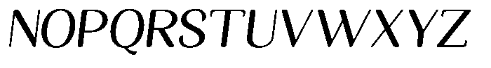 Seghan Elegant Round Medium Slant Font UPPERCASE