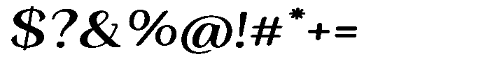 Seghan Elegant Round Semi Bold Expanded Slant Font OTHER CHARS
