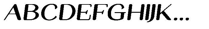 Seghan Elegant Round Semi Bold Expanded Slant Font UPPERCASE