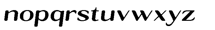 Seghan Elegant Round Semi Bold Expanded Slant Font LOWERCASE