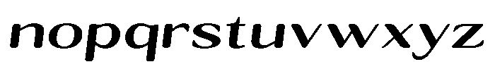 Seghan Elegant Round Semi Bold Extra Expanded Slant Font LOWERCASE