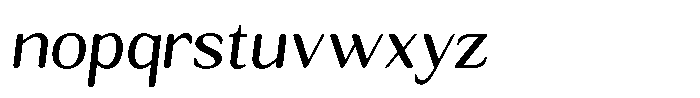 Seghan Elegant Round Slant Font LOWERCASE