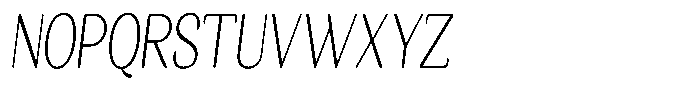 Seghan Elegant Round Thin Condensed Slant Font UPPERCASE
