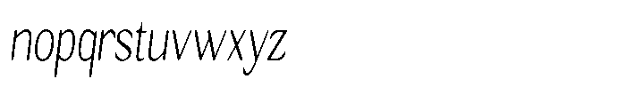 Seghan Elegant Round Thin Condensed Slant Font LOWERCASE