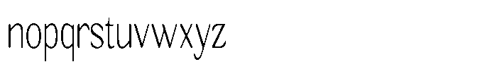 Seghan Elegant Round Thin Condensed Font LOWERCASE
