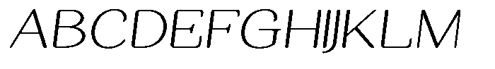Seghan Elegant Round Thin Expanded Slant Font UPPERCASE