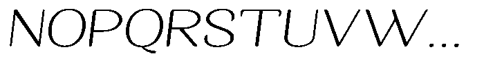 Seghan Elegant Round Thin Expanded Slant Font UPPERCASE