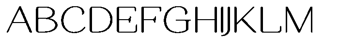 Seghan Elegant Round Thin Expanded Font UPPERCASE