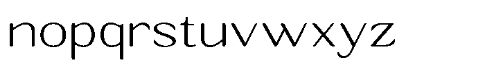 Seghan Elegant Round Thin Expanded Font LOWERCASE