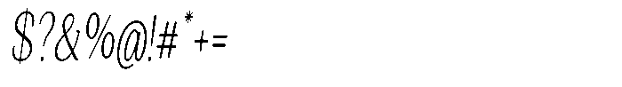 Seghan Elegant Round Thin Extra Condensed Slant Font OTHER CHARS