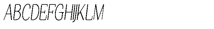 Seghan Elegant Round Thin Extra Condensed Slant Font UPPERCASE