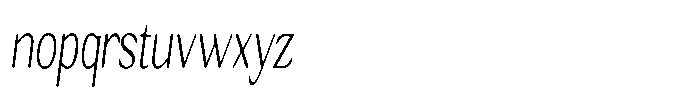 Seghan Elegant Round Thin Extra Condensed Slant Font LOWERCASE