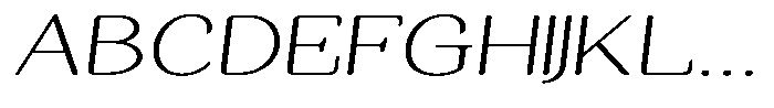 Seghan Elegant Round Thin Extra Expanded Slant Font UPPERCASE
