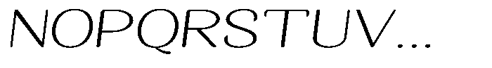 Seghan Elegant Round Thin Extra Expanded Slant Font UPPERCASE