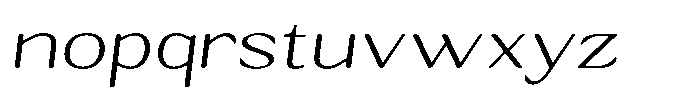 Seghan Elegant Round Thin Extra Expanded Slant Font LOWERCASE