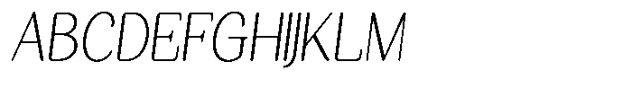 Seghan Elegant Round Thin Semi Condensed Slant Font UPPERCASE