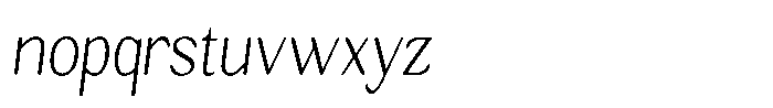 Seghan Elegant Round Thin Semi Condensed Slant Font LOWERCASE