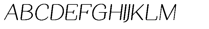 Seghan Elegant Round Thin Semi Expanded Slant Font UPPERCASE
