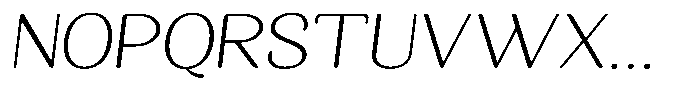 Seghan Elegant Round Thin Semi Expanded Slant Font UPPERCASE