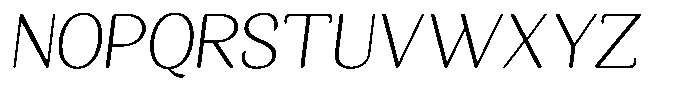 Seghan Elegant Round Thin Slant Font UPPERCASE