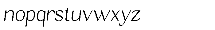 Seghan Elegant Round Thin Slant Font LOWERCASE