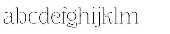 Segina Thin Font LOWERCASE