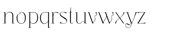 Segina Thin Font LOWERCASE