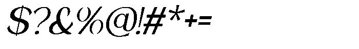 Seglade Italic Font OTHER CHARS
