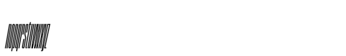 Segment A Type Condensed Bold Italic Font LOWERCASE